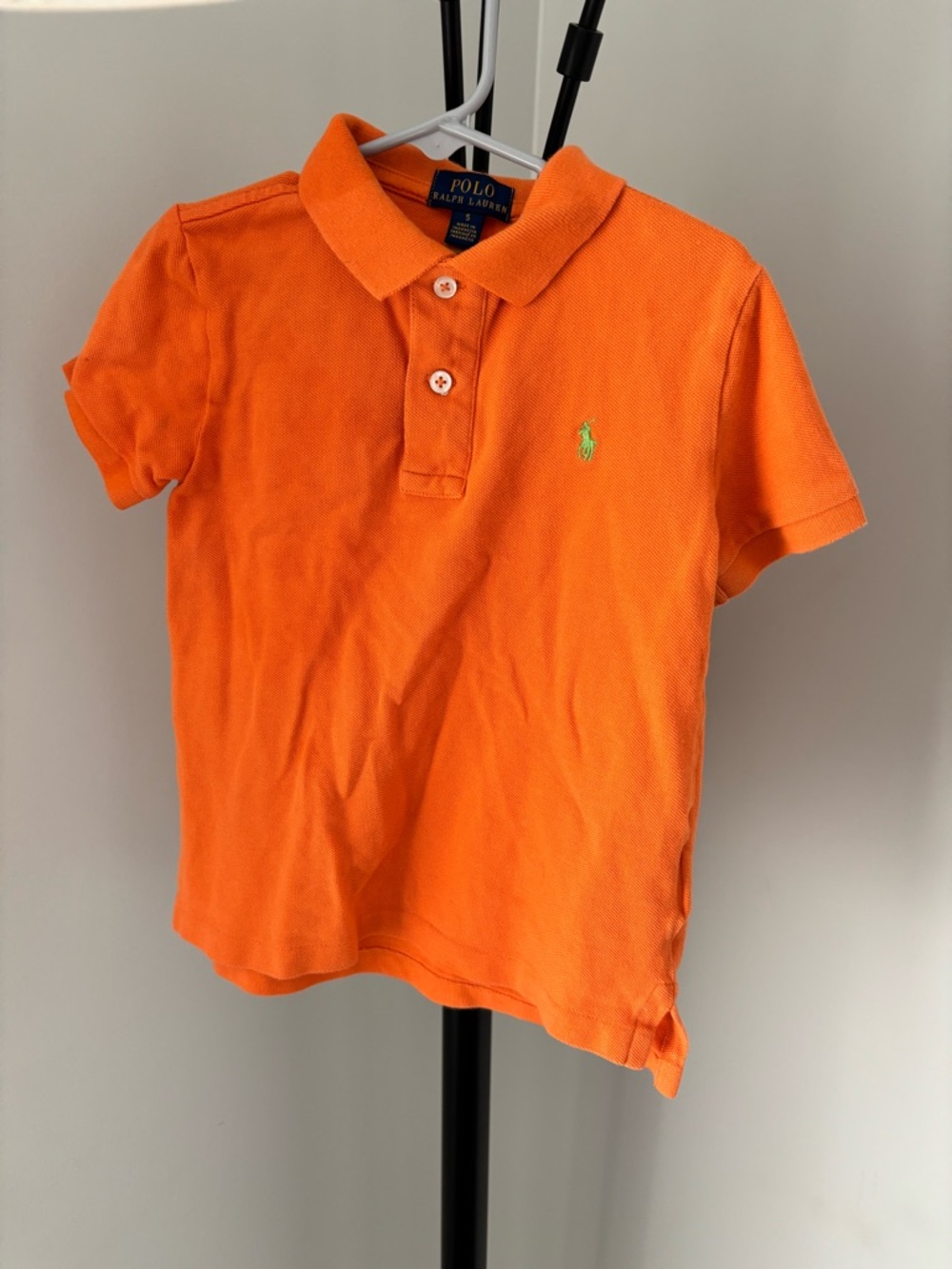 The Iconic Cotton Mesh 5T Ralph Lauren Polo Shirt (orange) never worn